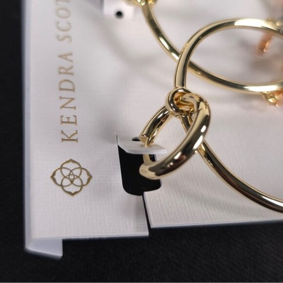 NWT KENDRA SCOTT Women’s Sloane Open Frame Hoop Earrings Mixed Metal Stars - Picture 9 of 11
